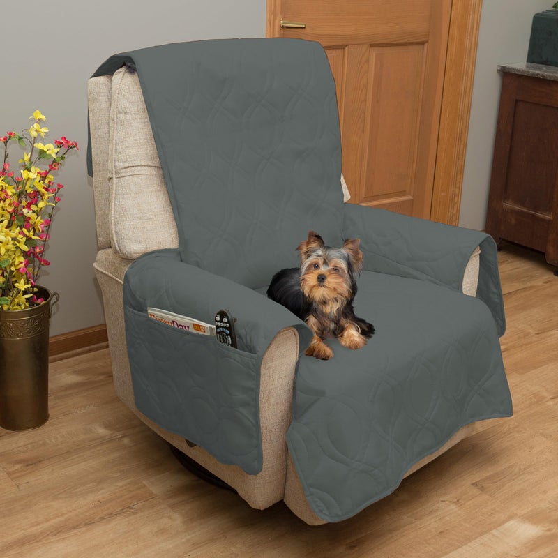 PETMAKER Furniture Cover- 100% Waterproof Protector Cover for Chair with Non-Slip Straps, Stain Resistant Material for Dogs, Pets, Kids by PETMAKER- Gray - Image 5